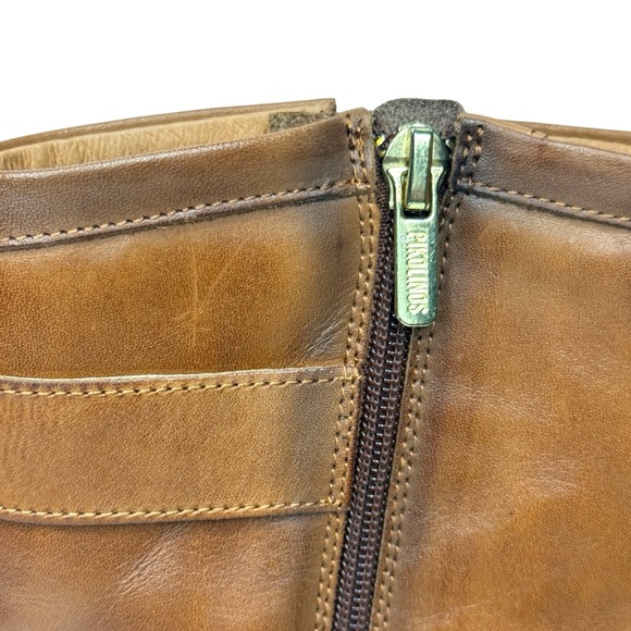 PIKOLINOS Cuero Lug Sole Block Heel Leather Boots Size 40 - Picture 11 of 14